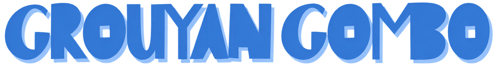 GROUYAN GOMBO Blue Retro Wordmark